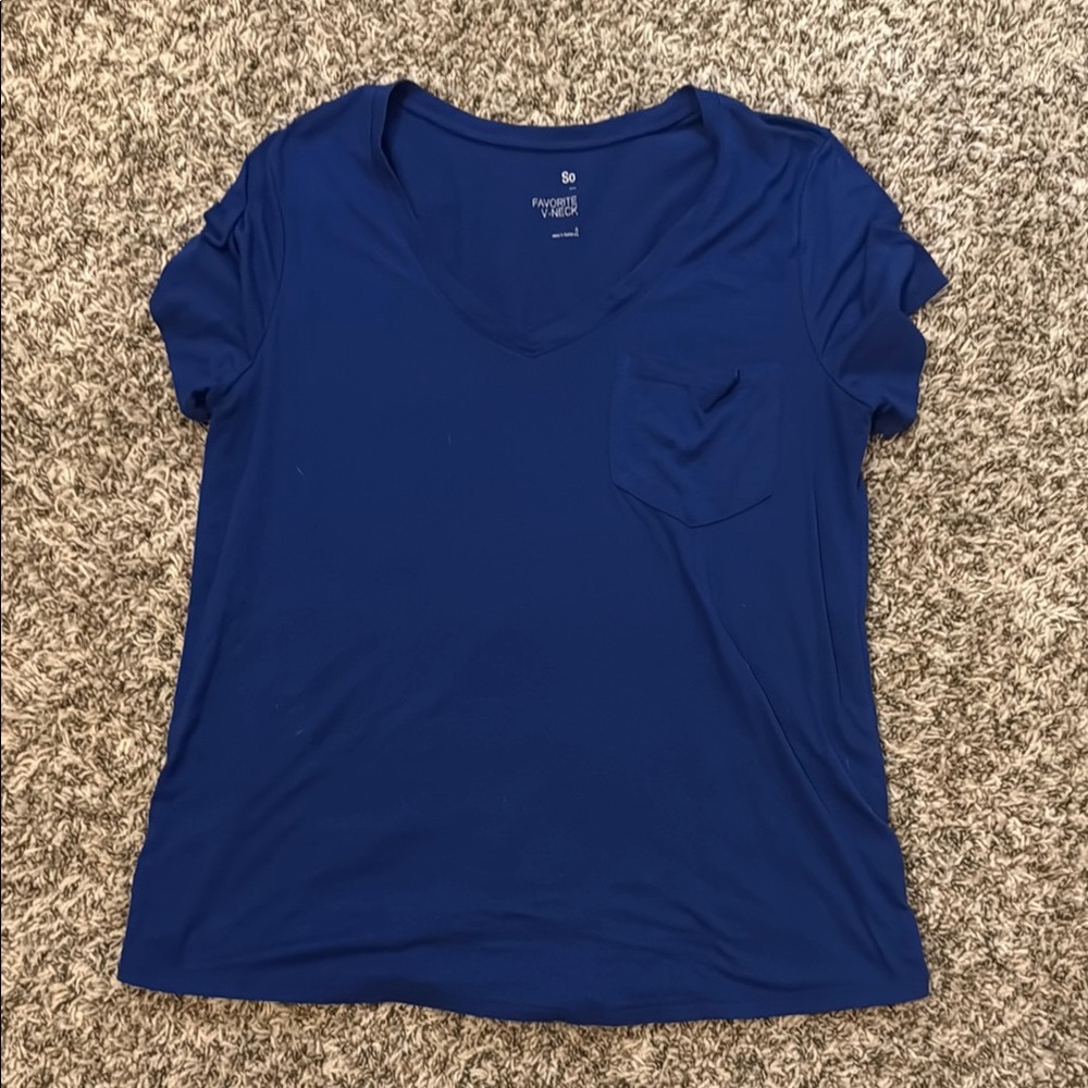 Faded Glory Blue Short Sleeve Relaxed T-Shirt